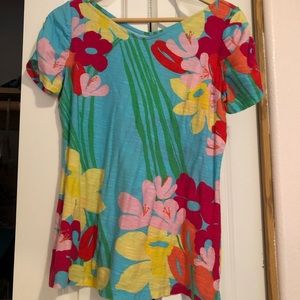 Lilly Pulitzer Shorely Blue Leila shirt LARGE
